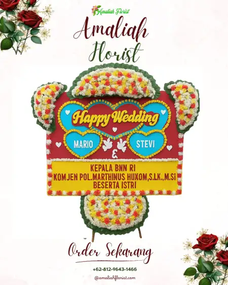 Papan Bunga Pernikahan Buyut Udik